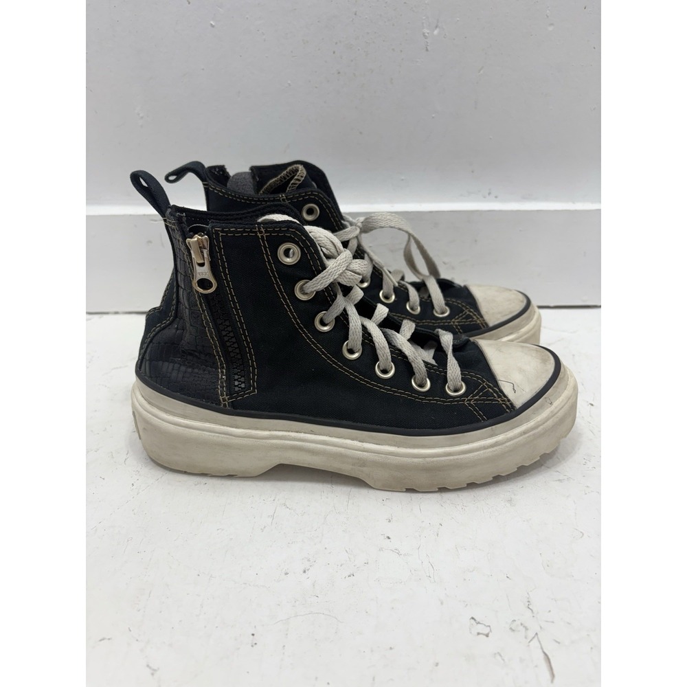 Converse Chuck Taylor All Star Lift Hi Glazed Chrome Platform Zip Women's 4
